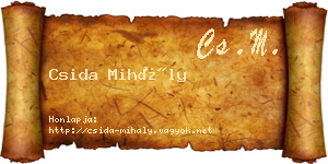 Csida Mihály névjegykártya