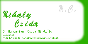 mihaly csida business card